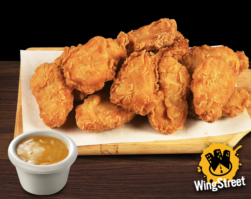 Spicy Nuggets with Golden Honey Mustard Sauce